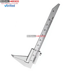 Pied à coulisse de précision 5 pouces 0-80 mm, outil de mesure pour laboratoire dentaire, jauge de mesure à vernier en acier inoxydable - Product Image 6