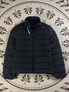 Custom Winter <b>Mens</b> <b>White</b> Puffer <b>Jacket</b> Wholesale OEM ODM Warm Outerwear Full Zip Stand Collar Casual Outerwear Manufacturer - Product Image 2
