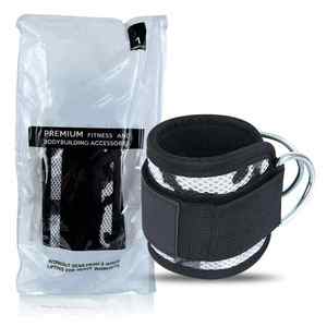 Correa de Tobillo para Gimnasio de Alta Calidad, Impermeable, con Accesorio de Cable para Levantamiento de Pesas, Diseño con Logotipo - Product Image 5