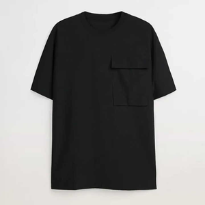 Camiseta de Hombre a la Moda, de Algodón, Estilo Casual Urbano, Holgada, de Manga Corta, para Verano, Fabricante y Proveedor OEM - Product Image 4