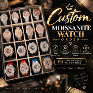 Montre mécanique Signature VVS Moissanite pour hommes et femmes, entièrement sertie de diamants, en acier inoxydable, luxe, style hip-hop, montre-bracelet bling-bling - Product Image 1