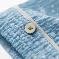 Conjunto de Pijama de Lujo de 3 Piezas de Satén con Estampado Frontal Tejido Personalizado para Primavera, Verano y Otoño, de Tiro Medio y Manga Corta, Venta al por Mayor