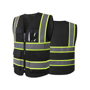 Chaleco de Seguridad de Alta Visibilidad Verde con Malla y Franjas Reflectantes, Cuatro Bolsillos, Cierre Frontal, ANSI Clase 1 - Product Image 3