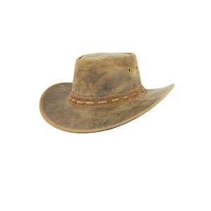 Chapeau de soleil d'extérieur en suède personnalisé, unisexe, réglable, imitation cuir, à large bord, style cowboy Fedora en feutre – Vente en gros - Product Image 2
