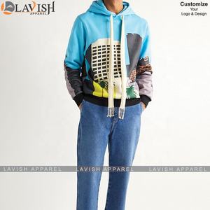 Sweat à capuche surdimensionné en polaire imprimé personnalisé de meilleure qualité pour hommes Vente en gros de mode unisexe Hip Hop pour l'hiver - Product Image 2