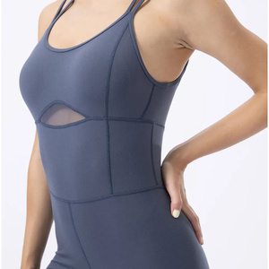 Combinaison de yoga sans couture pour femme, couleur unie, bretelles fines, haute qualité, prix de gros RTS AS-YJ-504 - Product Image 4