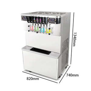 เครื่องทำไอศกรีมซอฟต์เสิร์ฟ Kolice ICM-395 แบบเจ็ดรสชาติ พร้อมช่องจ่ายแบบโปร่งใส - Product Image 3