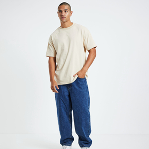 Meilleur T-shirt surdimensionné à manches courtes 100 % coton pour homme, personnalisable avec impression sur l'épaule, idéal pour le fitness, fabrication OEM - Product Image 4