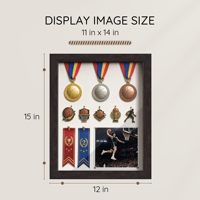 Cadre de présentation en bois pour médailles, boîte à ombre, support pour récompenses sportives, trophée personnalisé, vitrine pour photos et souvenirs, décoration murale
