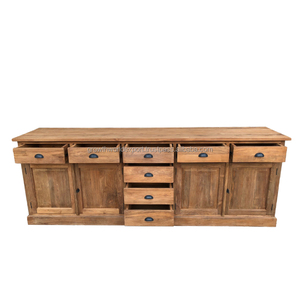 Chất Lượng Hàng Đầu 2025 Bằng Gỗ <span class=keywords><strong>Side</strong></span> <span class=keywords><strong>Board</strong></span> Với 4 Cửa & 8 Ngăn Kéo Công Nghiệp Bằng Gỗ Sideboard Phong Cách Làm Bằng Tay Đồ Nội Thất Cho Khách Sạn Sử Dụng - Product Image 4