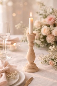 Candelabros de Madera Natural Hechos a Mano, Estilo Rústico, para Bodas, Cumpleaños, Pascua, Centros de Mesa, Decoración del Hogar - Product Image 4