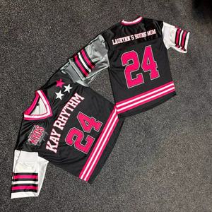 Custom Design 100% Boxy Mesh Sportswear American Football Jersey Tops Short Sleeve Embroidered Logo Sublimated T-Shirts for Men - Product Image 6