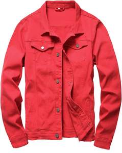 แจ็คเก็ตยีนส์ผู้ชายทรงสลิมฟิต สไตล์ลำลอง ติดกระดุม ผลิตจากโรงงานตามสั่ง ทำจากผ้าฝ้าย - Product Image 1