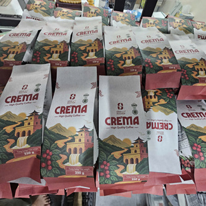 Trending 1kg Wholesale <b>Bag</b> Espresso Coffee Beans 70 Robusta 30 Arabica Medium Dark <b>Roast</b> Espresso Profile Authentic Crema - Product Image 5