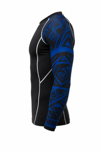Rashguard à manches longues pour homme Free Fight Industry, noir, séchage rapide, respirant, écologique, UPF50+, antibactérien, 140g, MMA BJJ - Product Image 3