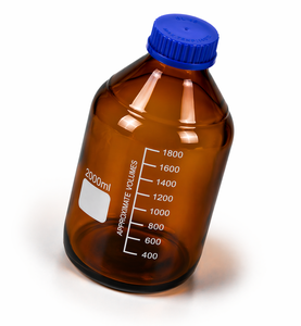 Botella de reactivo de laboratorio de 2000 ml, vidrio de borosilicato de alta resistencia con tapa de rosca a prueba de fugas, transparente/ámbar - Product Image 4