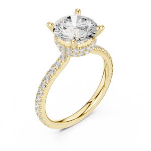 Anillo de Compromiso de Lujo con Diamante de Laboratorio de 3 Quilates, Corte Brillante Redondo, E VS1, Oro Amarillo de 14K, Certificado IGI, para Bodas y Aniversarios - Product Image 3
