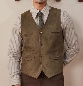 Chaleco de Motociclista Casual de Cuero Transpirable Profesional Disponible para Hombre, Talla Grande, Sin Mangas, Resistente al Viento - Product Image 3