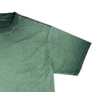 High Quality Solid Custom Printed Cotton Short Sleeve Men's Streetwear Shirt Breathable Eco-friendly 220g Summer OEM ODM Factory - Product Image 2