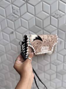 Cartera de mano de piel de vaca de gran capacidad para mujer, cartera tallada a mano, cuero Vintage, tarjetas de crédito, cartera en efectivo, regalos - Product Image 2