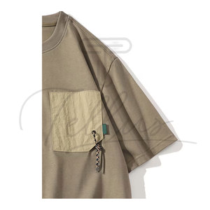 New Design 100% Cotton Men's Casual Summer T-Shirts Front <b>Logo</b> Regular Fit Breathable Quick Dry Short Sleeve Wholesale - Product Image 3