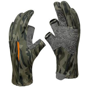 Guantes de Caza Impermeables para Hombre, Medios Dedos, Camuflaje, Poliéster, Cierre con Cordón - Product Image 3