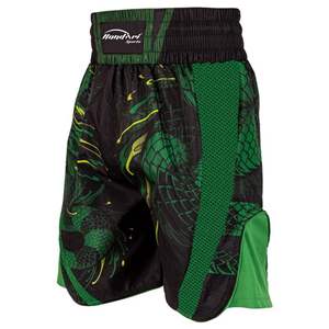 Pantalones Cortos de Boxeo Unisex Handari Sports, Ropa de Lucha de Artes Marciales Mixtas, Estampado de Dragón Verde, Transpirables, de Poliéster/Nailon de Alta Calidad - Product Image 6