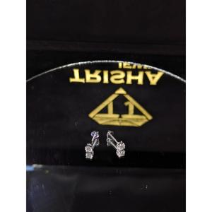 Premium 925 <b>Sterling</b> <b>Silver</b> VVS Moissanite Diamond <b>Stud</b> Earrings Luxury Fashion Jewelry By Trisha Jewels - Product Image 1