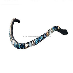 Nouveau Design élégant toutes les formes bracelet de sourcil de cheval en cuir fait à la main avec strass bling-bling personnalisés - Product Image 4