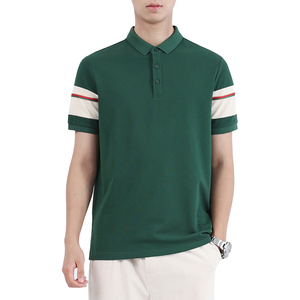 High Quality 100% Cotton Blend Knitted Solid Slim Fit <b>3</b>-Button Short Sleeve Casual Golf Men OEM Wholesale Custom Logo Embroidery - Product Image 1