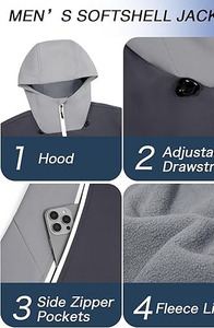 Eleva tu Estilo con la Serie LUCIVA Vanguard: Chaqueta Softshell Multiterreno con Cuello Alto, Logotipo Frontal y Corte Ajustado - Product Image 6