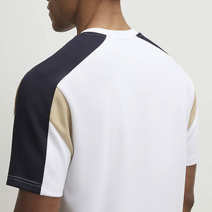 T-shirt long en coton tricoté 180 g/m² de haute qualité, motif à panneaux, coupe estivale, respirant, anti-boulochage, vierge - Product Image 3