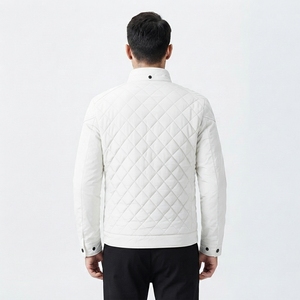 Men's <b>Quilted</b> Bomber <b>Jacket</b> Diamond <b>Pattern</b> Full Zip Lightweight Casual <b>Jacket</b> - Product Image 4