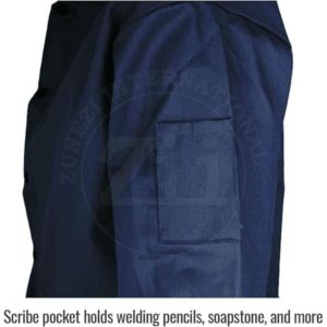 Veste de sécurité anti-chaleur pour homme ZUNEZI INTERNATIONAL, bleu marine, résistance à la chaleur 300-500°C, coupe régulière, niveau de protection respiratoire - Product Image 3