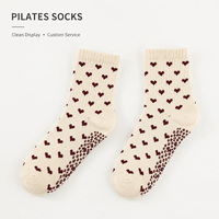 Chaussettes de Pilates pour femmes, antidérapantes, semelle souple, respirantes, extensibles, pour Reformer, Yoga, Barre, entraînement à domicile, motif personnalisé, vente en gros