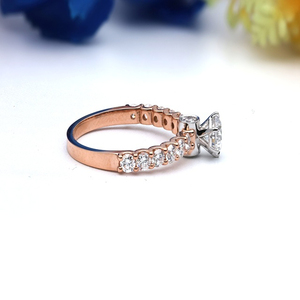 Star Dust Round Cut Lab Grown Diamond Ring Pave setting Anillo de compromiso IGI Certified Lab Diamond Beautiful Wedding Ring - Product Image 4