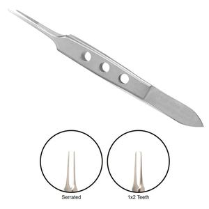 Pinzas Oftalmológicas Delicadas con Dientes Serrados Rectos de 8.5cm, Marca Bishop Harman Iris, para Fijación, Uso Quirúrgico y Hospitalario - Product Image 4