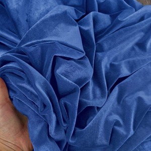 Indian Exporter Royal Blue Velvet 9000 Fabric Smooth Rich Texture for Dresses Suits <b>Jackets</b> Fashion Apparel Material For Sale - Product Image 5