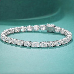 RAMDUT IMPEX 925 Silver Moissanite GRA Certified Trendy Tennis Bracelet Round Brilliant Cut Sparkling Unisex Wedding <b>Gift</b> - Product Image 3