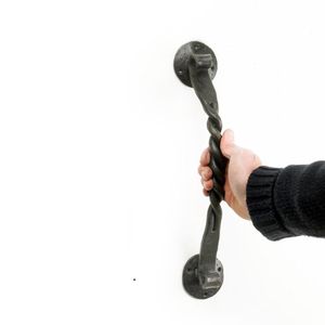 Ensemble de 2 poignées de porte en métal noir pour usage domestique, hôtelier, villas, portails et fenêtres - Product Image 6