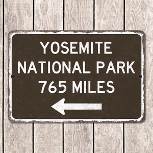 CIFbuy Repliche di Cartelli Stradali Vintage Personalizzati del Parco Nazionale di Yosemite, Targhe Decorative da Parete Personalizzate come Souvenir - Product Image 1