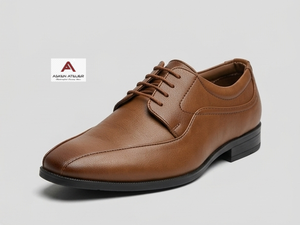 Chaussures habillées Oxford Richelieu marron en cuir synthétique pour hommes, à lacets, souples, élégantes, pour affaires, mariage, bureau - Product Image 3