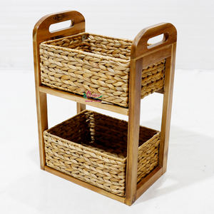 Artex Dong Thap Factory Handicraft Cabinet <b>Box</b> Water Hyacinth Seagrass <b>Storage</b> <b>Shelf</b> Organizer HG0230B-1NA - Product Image 1