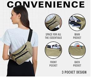 Sac banane de sport à faible MOQ avec compartiment pour téléphone, idéal pour la course et la gym, sac de taille et sac bandoulière pour fitness - Product Image 3