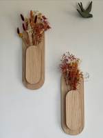 Vase en bois fait main, forme galet, style moderne minimaliste, pour décoration de table et d'intérieur - Vente chaude