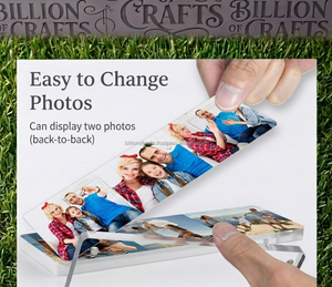 Cadre photo magnétique en acrylique transparent, double face, rectangulaire, pour affichage sur table - Product Image 5