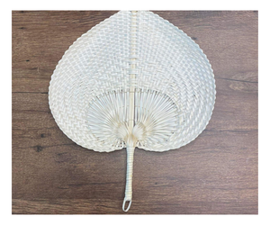 Abanico de Hoja de Palma Natural, Hecho a Mano, Estilo Vintage, Regalo para Invitados - Product Image 1