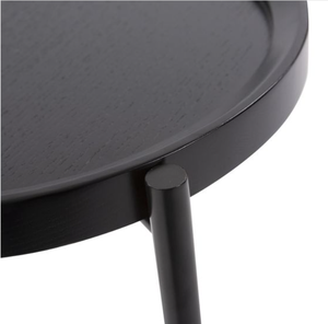 Table basse ronde moderne en métal noir avec plateau d'appoint, durable et facile à nettoyer pour salon et chambre à coucher - Product Image 5