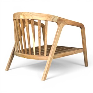 Solid Wood Accent Chair Manufacturer Custom Teak <b>Armchair</b> Factory OEM ODM Indonesian Wooden Furniture Wholesale Export Supplier - Product Image 6