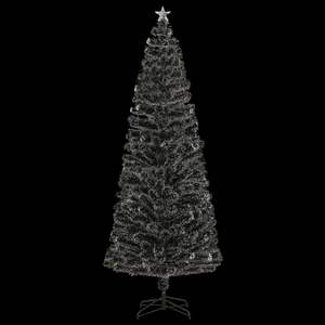Árbol de Navidad de Fibra Óptica de PVC Verde y Blanco de 8 pies, Decoración Festiva para las Fiestas - Product Image 3